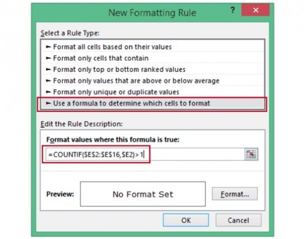5 Cách Lọc Trùng Trong Excel Cực Hiệu Quả - Nhanh Chóng 16 Sử dụng hàm COUNTIF lọc trùng