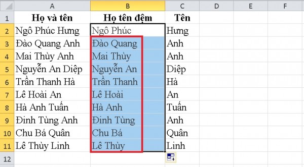 Cách Tách Tên Trong Excel Chi Tiết Dành Cho Người Mới 21 Hàm tách họ và tên trong Excel