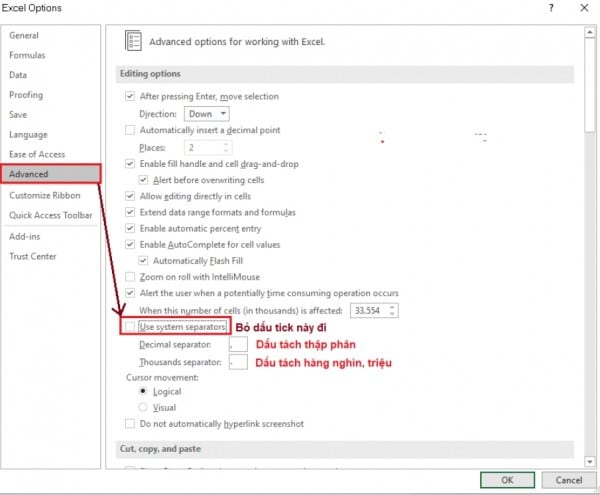 TOP 1 Cách Đổi Dấu Phẩy Thành Dấu Chấm Trong Excel 16 Cách chuyển dấu chấm thành dấu phẩy trên bàn phím phụ