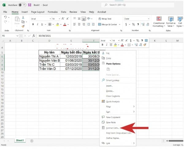 Cách Định Dạng Ngày Tháng Năm Trong Excel Đơn Giản Nhất 1 Cách định dạng ngày tháng năm trong Excel