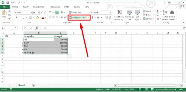 Cách Gộp Ô Trong Excel Thực Hiện Nhanh - Không Mất Dữ Liệu 5 Cách gộp ô trong Excel 2010