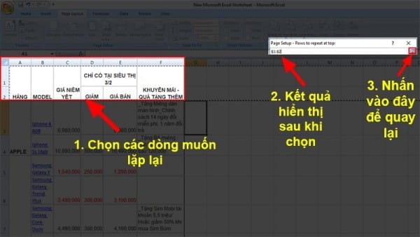 Cách Lặp Lại Tiêu Đề Trong Excel Thao Tác Nhanh 13 Hướng dẫn cách lặp lại tiêu đề trong Excel 2007