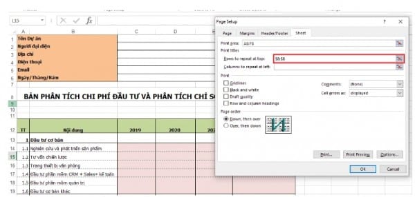 Cách Lặp Lại Tiêu Đề Trong Excel Thao Tác Nhanh 5 Cách lặp lại tiêu đề trong Excel 2010