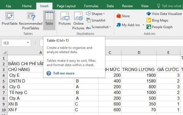 Hướng Dẫn Nhanh Cách Tạo Bảng Trong Excel Chi Tiết 1 Hướng dẫn cách tạo bảng trong Excel đơn giản