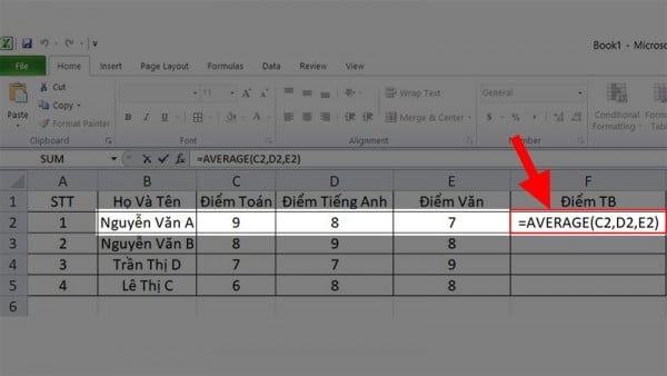 Cách Tính Điểm Trung Bình Trong Excel ĐƠN GIẢN NHẤT 3 Cách tính điểm trung bình trong Excel cơ bản