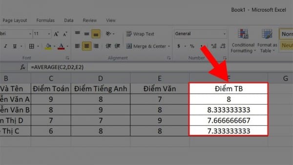 Cách Tính Điểm Trung Bình Trong Excel ĐƠN GIẢN NHẤT 5 Cách tính điểm trung bình trong Excel cơ bản