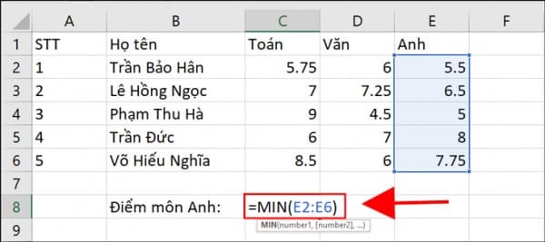 Tổng Hợp Các Cách Tính Trong Excel Chi Tiết Ví Dụ Cụ Thể 6 Cách tính trong Excel để tính max và min