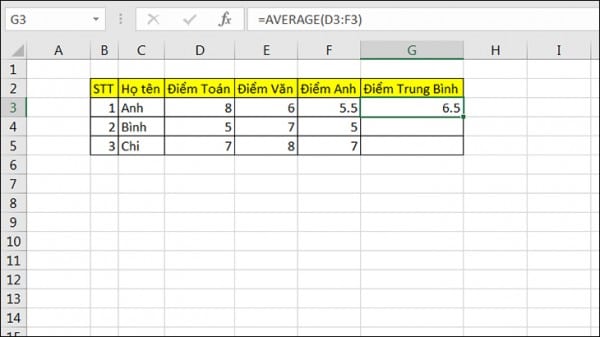 Tổng Hợp Các Cách Tính Trong Excel Chi Tiết Ví Dụ Cụ Thể 2 Cách tính trong Excel để tính trung bình