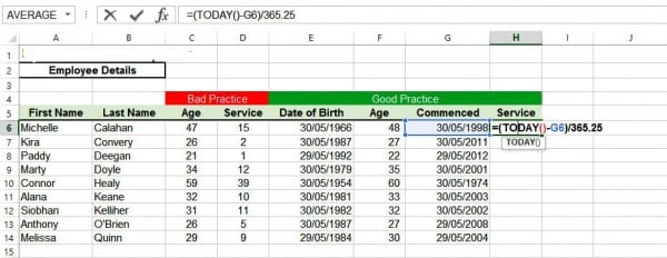4 Cách Tính Tuổi Trong Excel Với Ví Dụ Chi Tiết Dễ Hiểu 5 Cách tính tuổi trong Excel bằng các hàm kết hợp