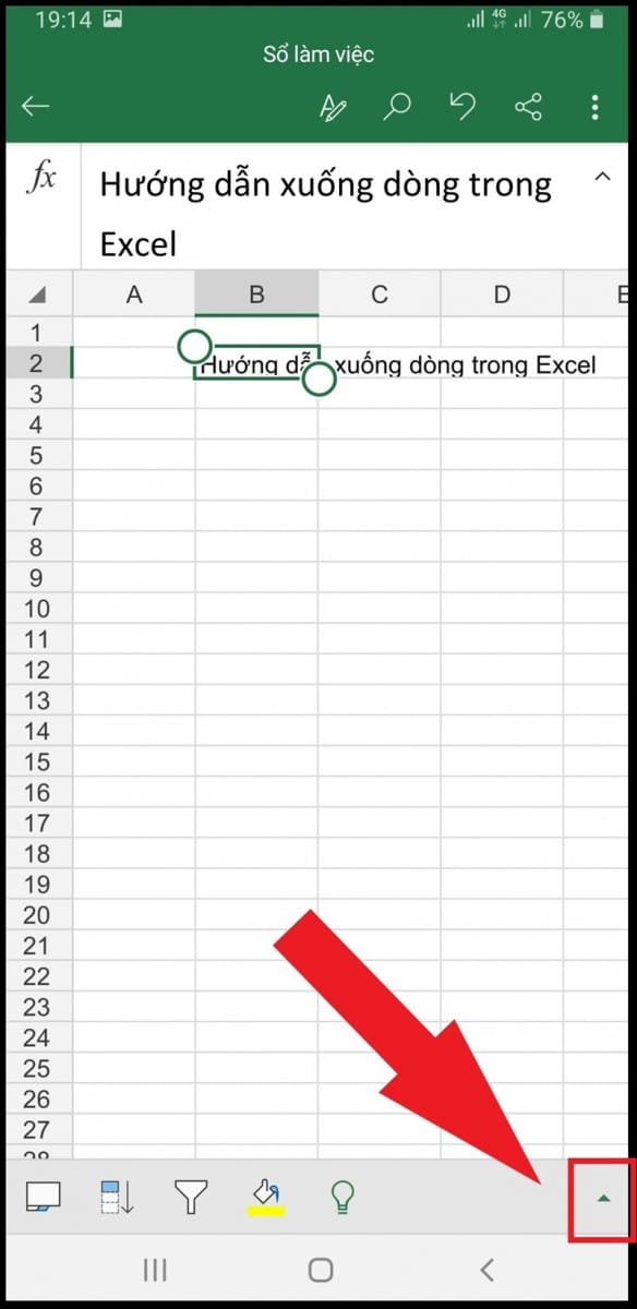 Hướng Dẫn Cách Xuống Dòng Trong Excel Dễ Nhất 13 Hướng dẫn cách xuống dòng trong 1 ô Excel trên điện thoại