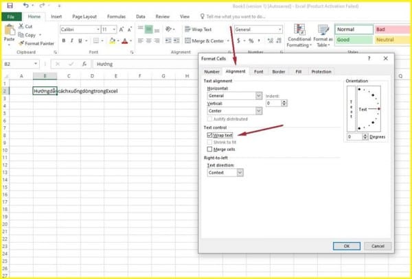 Hướng Dẫn Cách Xuống Dòng Trong Excel Dễ Nhất 6 Cách xuống dòng trong Excel