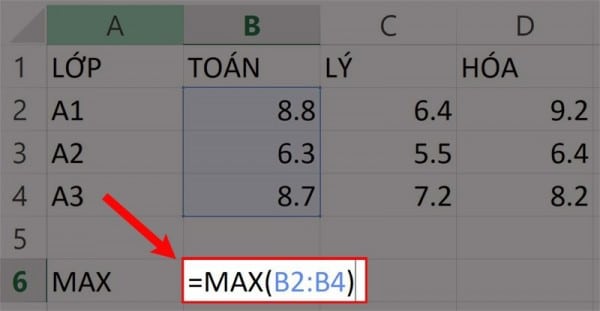Cách Tính Điểm Trung Bình Trong Excel ĐƠN GIẢN NHẤT 17 Tính điểm cao nhất trong Excel