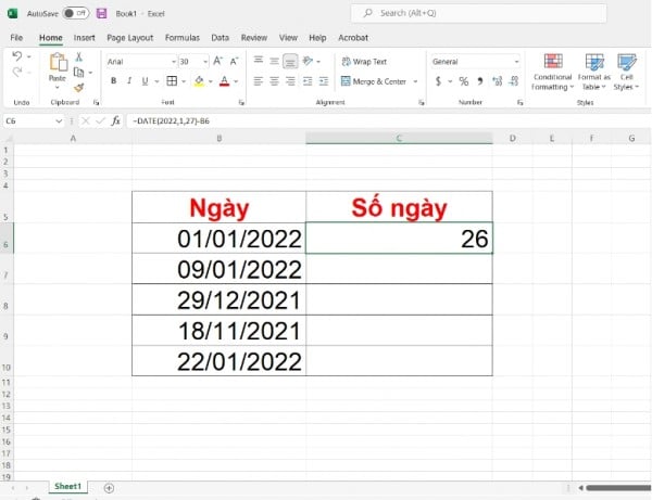 Hướng Dẫn Cách Tính Số Ngày Trong Excel Nhanh Nhất 4 Cách tính ngày trong Excel giữa 2 mốc thời gian