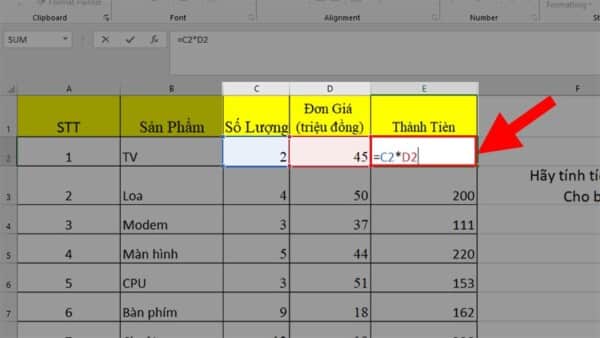 Hàm PRODUCT Trong Excel - Cách Dùng Hàm Nhân Trong Excel Có Ví Dụ Cụ Thể 7 Cách dùng hàm PRODUCT trong Excel