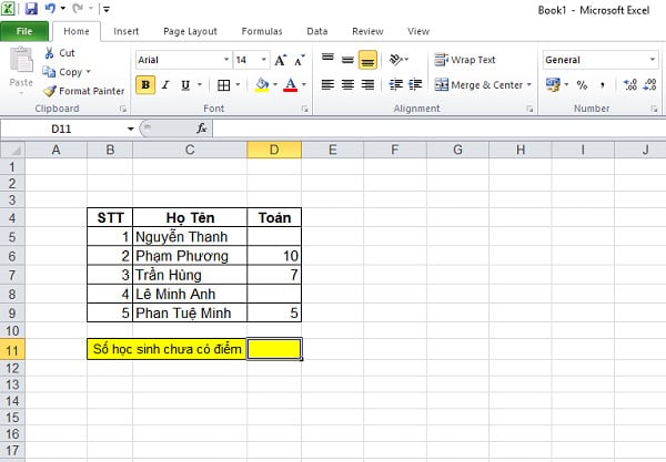 Cách Sử Dụng Hàm COUNTBLANK Trong Excel Kèm Ví Dụ Cụ Thể 2 Ví dụ hàm Countblank trong Excel
