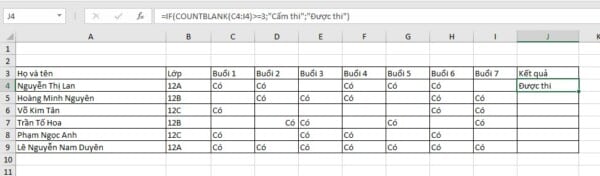 Cách Sử Dụng Hàm COUNTBLANK Trong Excel Kèm Ví Dụ Cụ Thể 6 Ví dụ hàm Countblank trong Excel