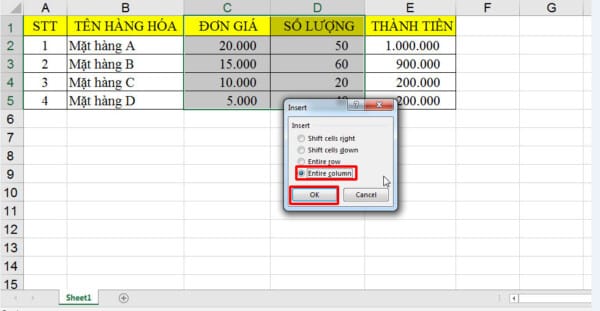 3 Cách Xóa Cột Trong Excel "Đơn Giản" Có Ví Dụ Minh Hoạ