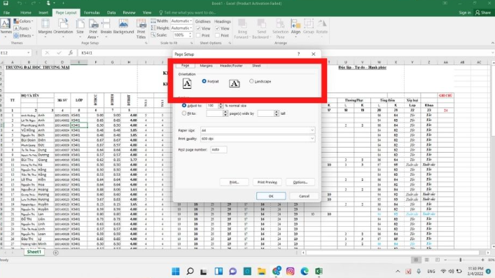 4 Cách In Excel Vừa Trang Giấy A4 "Đơn Giản" Nhất 4 4 Cách In Excel Vừa Trang Giấy A4 "Đơn Giản" Nhất