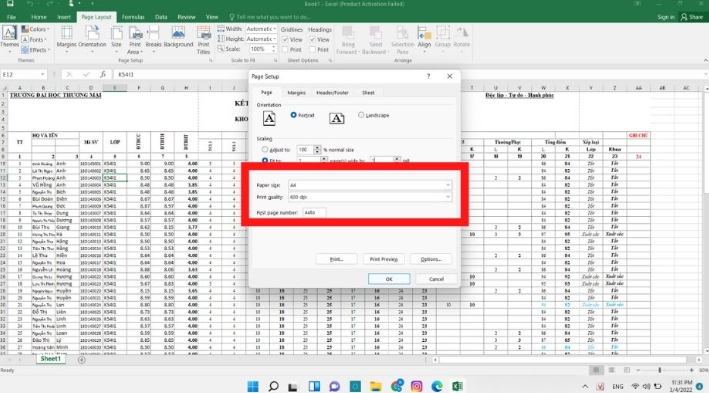 4 Cách In Excel Vừa Trang Giấy A4 "Đơn Giản" Nhất 6 4 Cách In Excel Vừa Trang Giấy A4 "Đơn Giản" Nhất