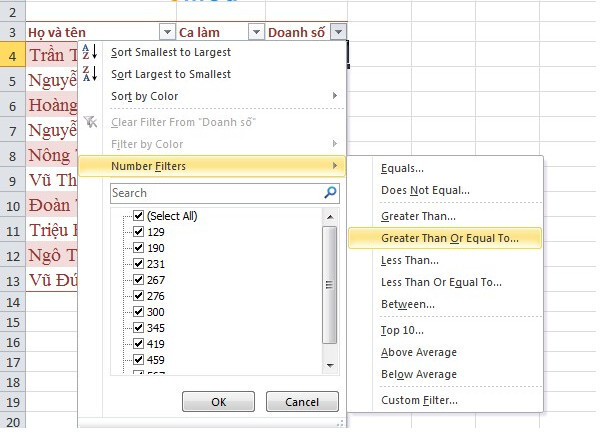 "Bật Mí" 3 Cách Lọc Dữ Liệu Trong Excel Hiệu Quả Nhất 4 "Bật Mí" 3 Cách Lọc Dữ Liệu Trong Excel Hiệu Quả Nhất