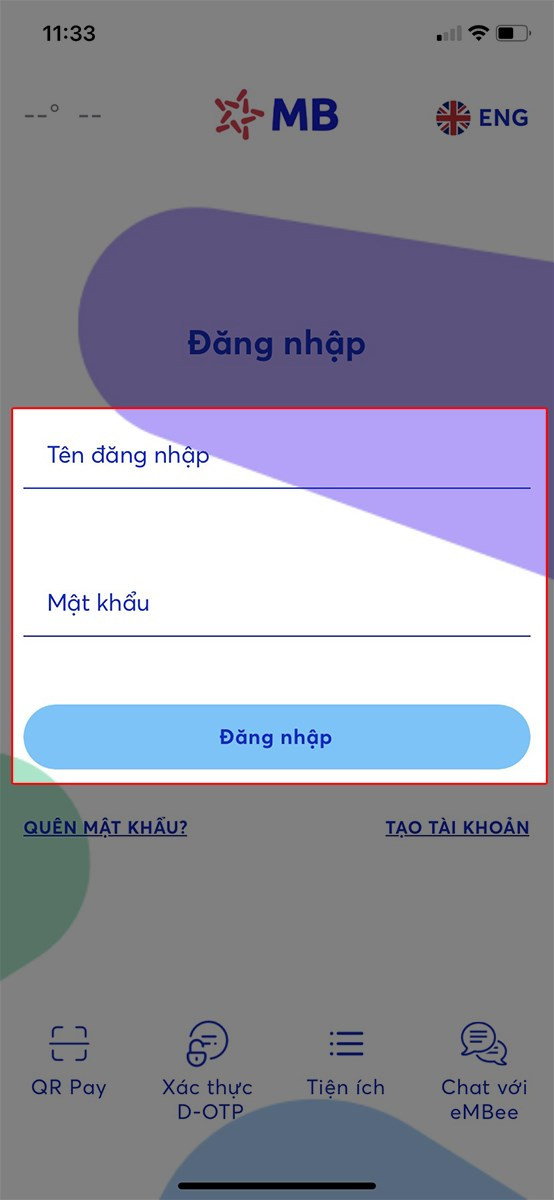 Đăng nhập tài khoản