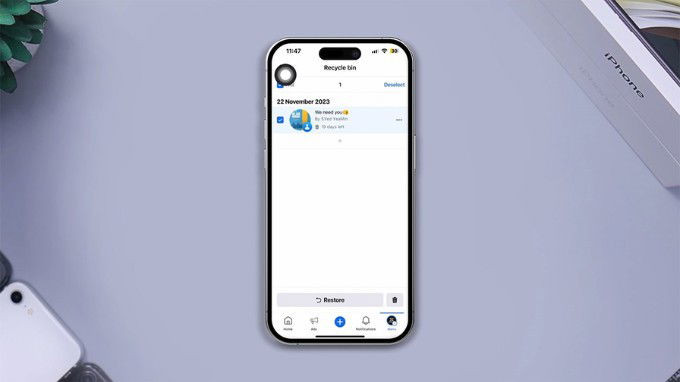 Facebook cho phép khôi phục bài viết đã xóa