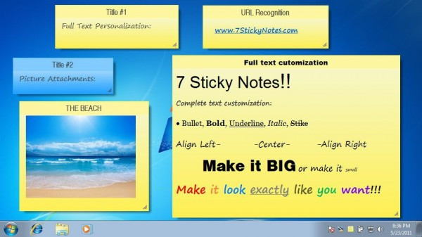 7 Sticky Notes - Ghi chú thông tin dễ dàng, đơn giản