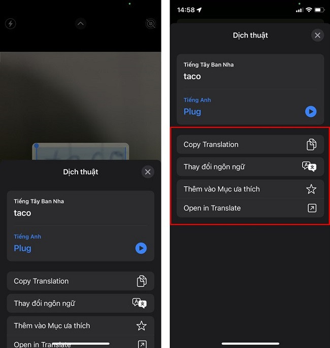 Chức năng sao chép bằng Live Text