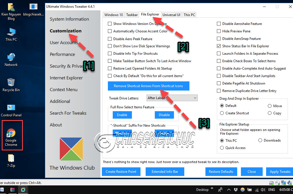 Giao diện phần mềm Ultimate Windows Tweaker 4