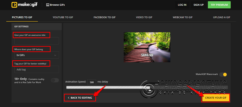 Hoàn Thành Tạo Ảnh Động GIF