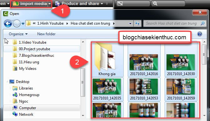Hướng dẫn thêm hình ảnh vào video trong Camtasia