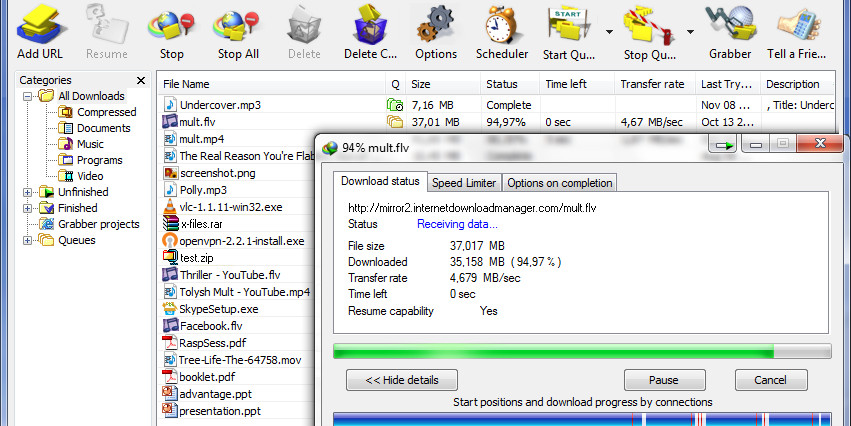 Internet Download Manager - Phần mềm tăng tốc độ download