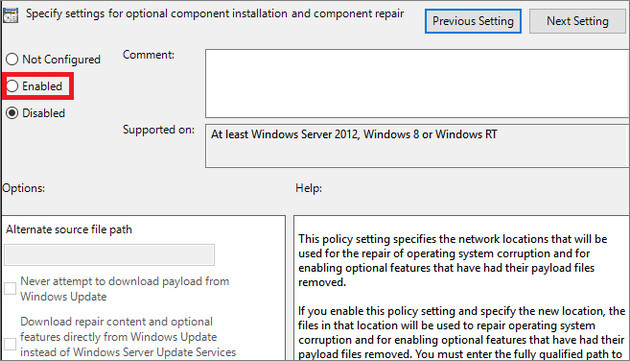 Lỗi 0x800F081F khi Update win 10