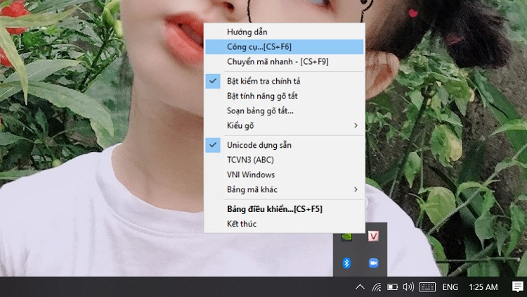 Mở công cụ Unikey