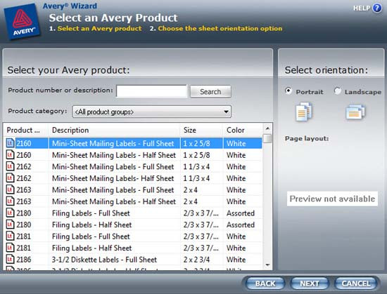 Avery Wizard for Microsoft Office