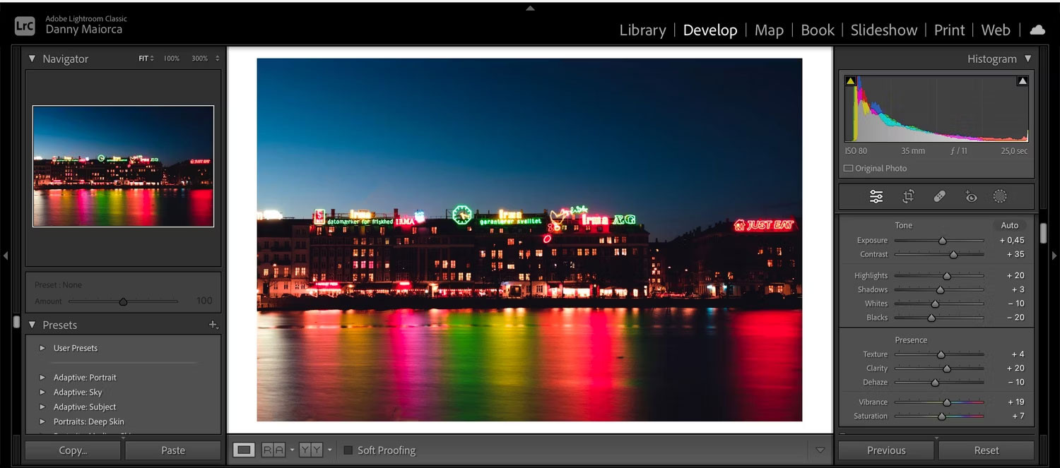 Các điều chỉnh cơ bản trong Adobe Lightroom