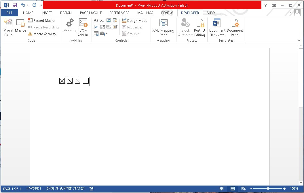 Cách tạo check box đánh dấu tích được trong ô bước 4