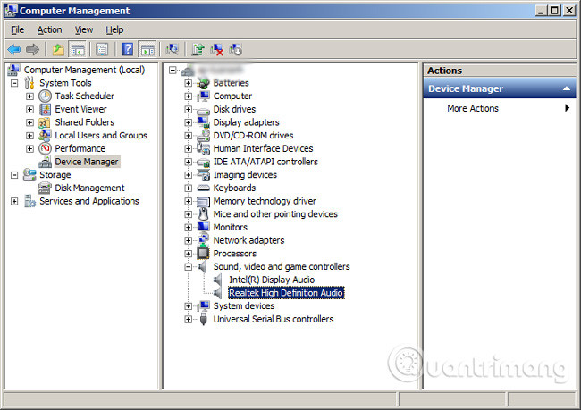 Cài lại driver âm thanh
