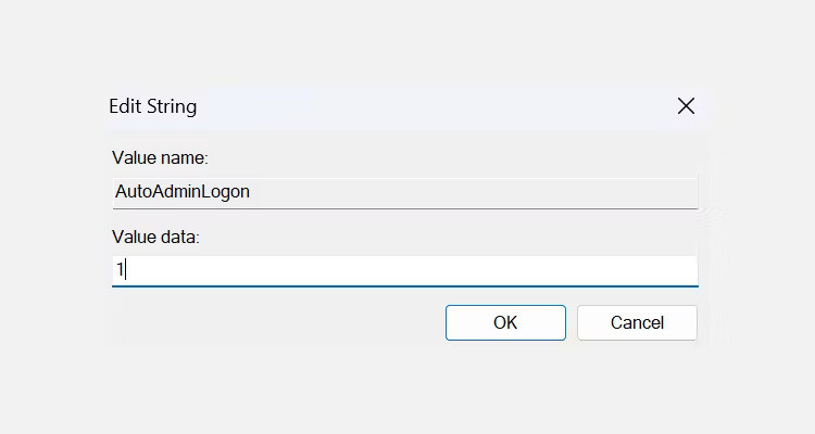 Cấu hình AutoAdminLogon để tự động đăng nhập