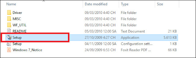 Chạy file cài đặt driver 