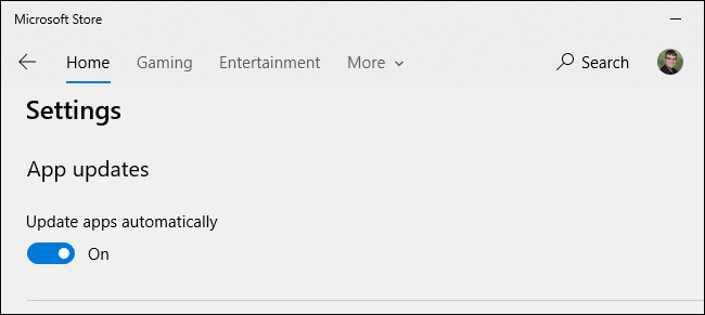 Đảm bảo cập nhật ứng dụng tự động được bật