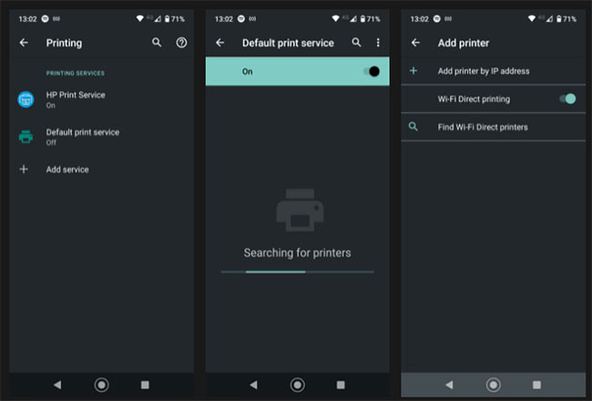 Dịch vụ in mặc định trên smartphone