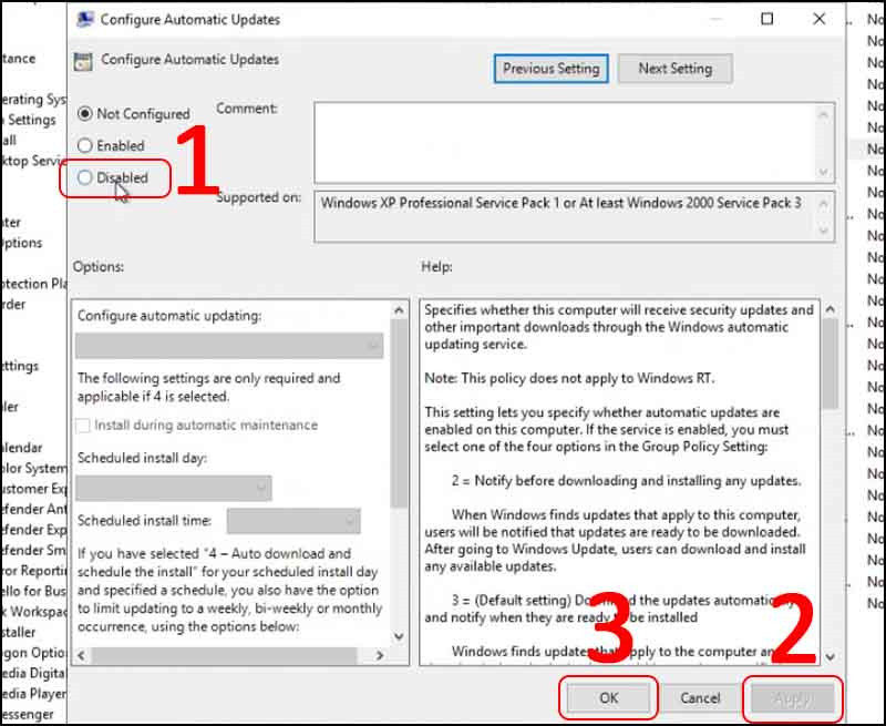 Điều chỉnh Group Policy