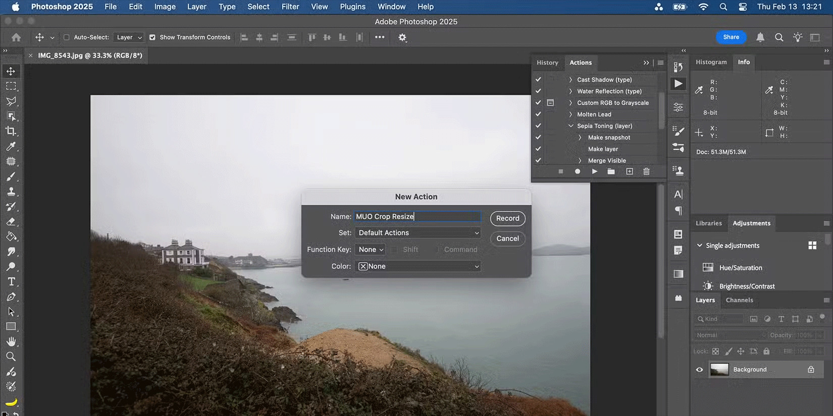 Ghi lại Action trong Photoshop