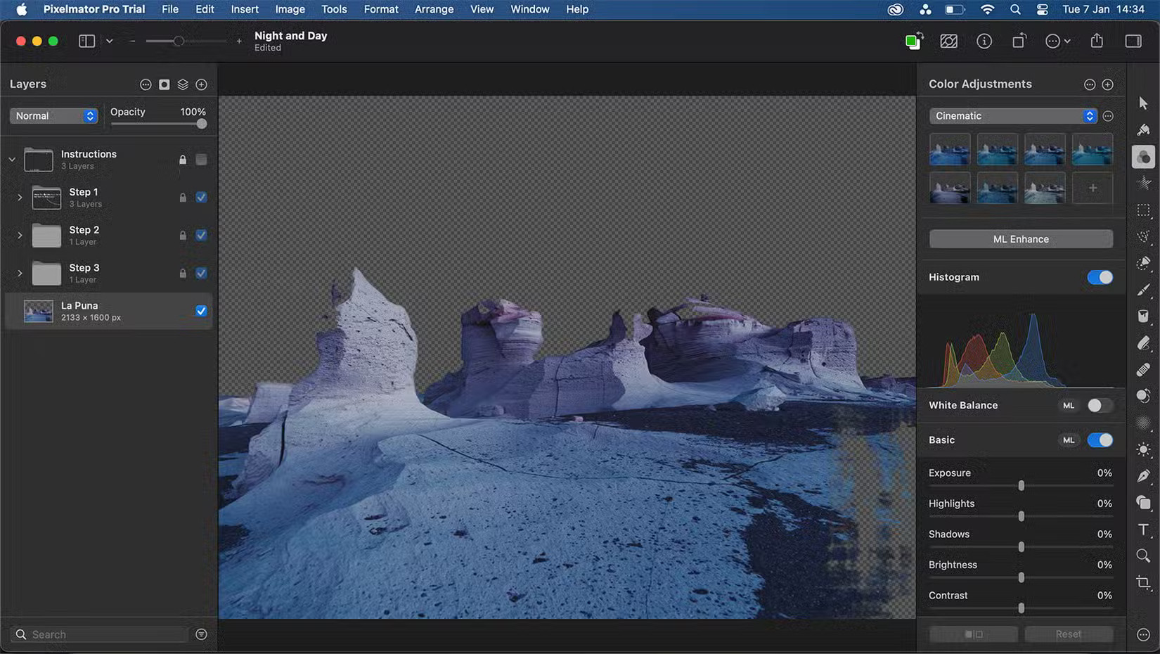 Giao diện Pixelmator Pro