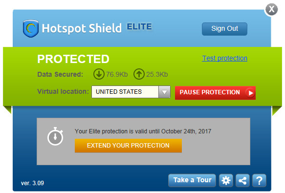 Hotspot Shield fake IP
