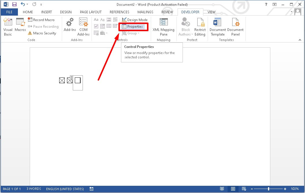 Hướng dẫn cách điều chỉnh dấu tích trong ô vuông đơn giản bước 1