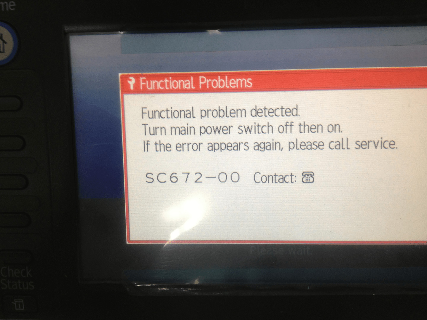 Khắc phục lỗi SC 672 trên máy photocopy Ricoh