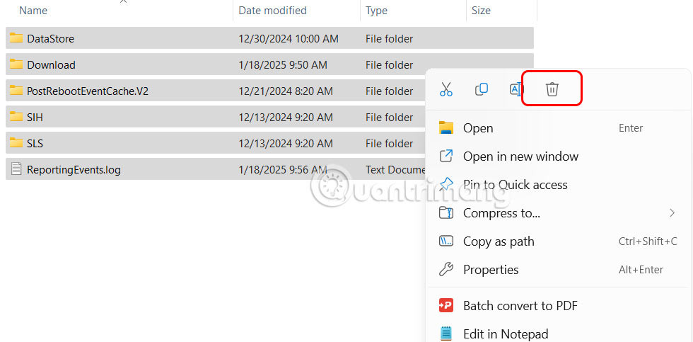 Khởi động lại Windows Update Windows 11