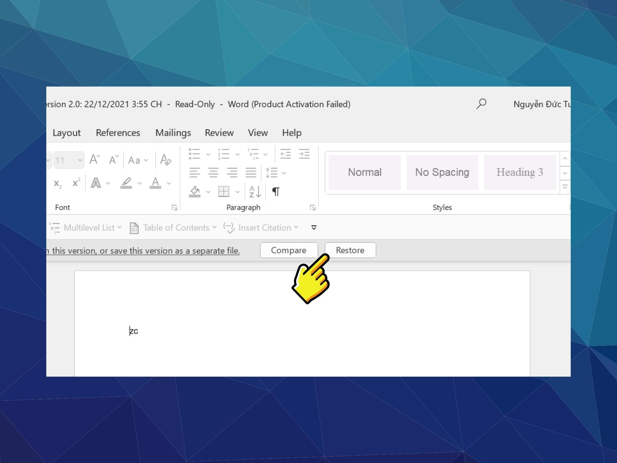Khôi phục file Word bị lưu đè - Bước 5